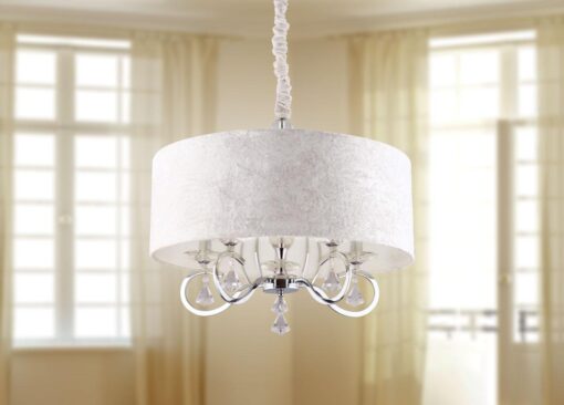 PENDING LAMP-LISSE-classic-with-silver-fixing-and-glass-crystals