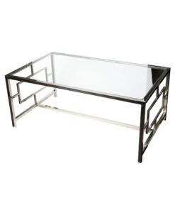 stainless steel coffee bench silver glamour style