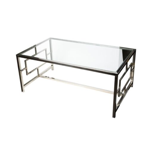 stainless steel coffee bench silver glamour style