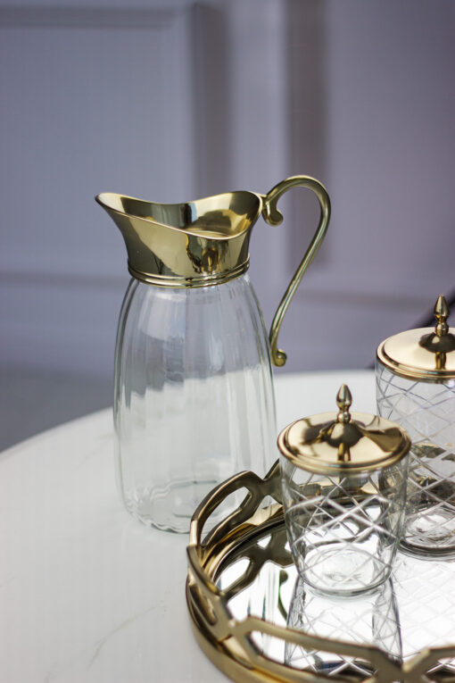 jug-glass-with-gold-metal-rail-elegant-glamour-classic