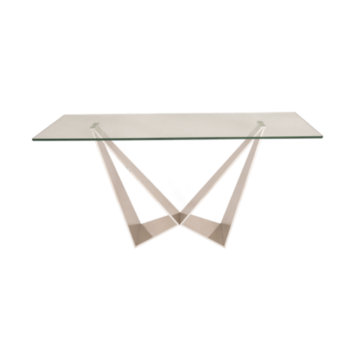 CONSOLE-WHITNEY-glass-with-silver-base-modern-style
