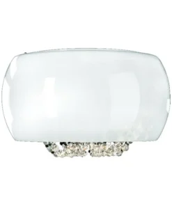 LEXUS PARETTE BIANCO metal and glass wall lamp in glamour style beautiful