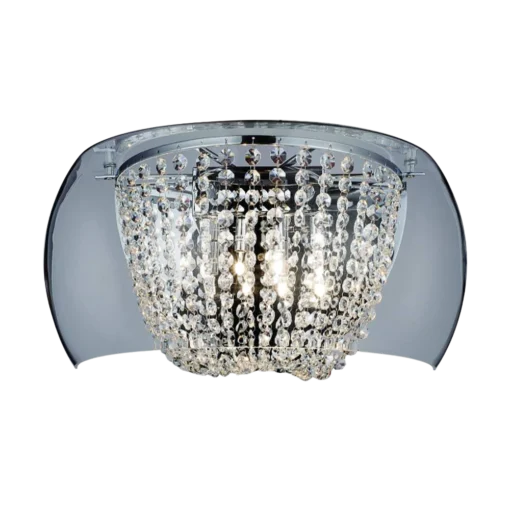 LEXUS PARETTE CLARO metal and glass glamour style wall lamp