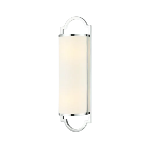 LIBERO PARETTE CROMO SHINKIT silver fixture white lampshade glamour style beautiful