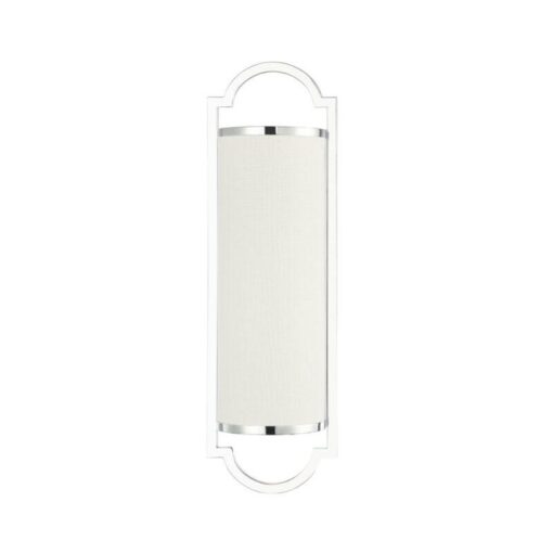 LIBERO PARETTE CROMO SHINKIT silver luminaire white lampshade glamour style2