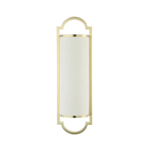 LIBERO PARETTE OLD GOLD CINEMA gold fixture white lampshade glamour style