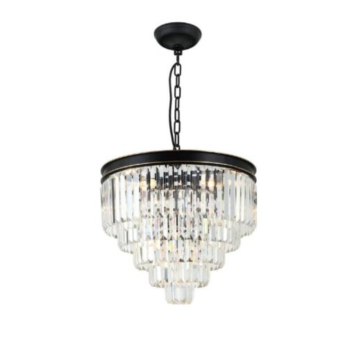 ARTICO metal pendant lamp with crystal glamour shade