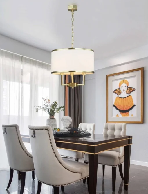 CASA CROMO S metal silver classic glamour pendant lamp