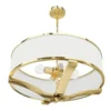 GERDO GOLD PENDING LAMPS gold gold fixture white lamp shade glamour style decorative.