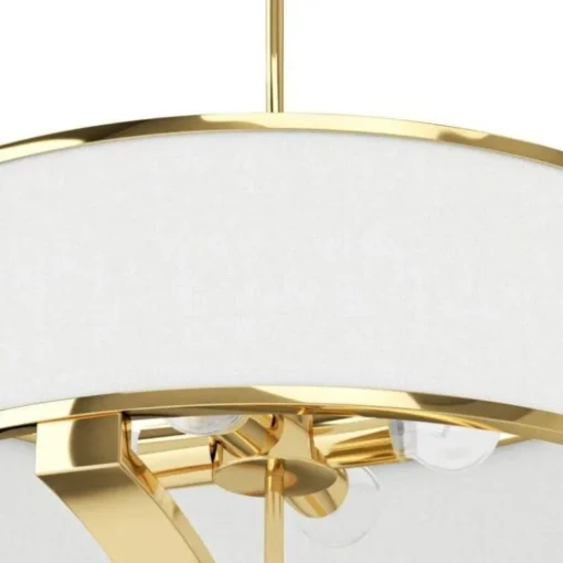 GERDO GOLD PENDING LAMBER gold fixture white lampshade glamour style exclusive