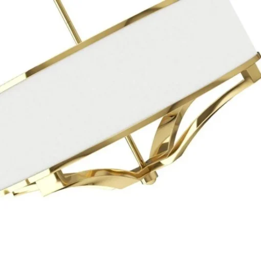 GERDO GOLD PENDING LAMPS gold gold fixture white lamp shade glamour style decorative.