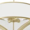 GERDO OLD GOLD PENDING LAMP gold fixture white lampshade glamour style