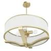 GERDO OLD GOLD PENDING LAMPS gold fixture white lamp shade glamour style decorative.