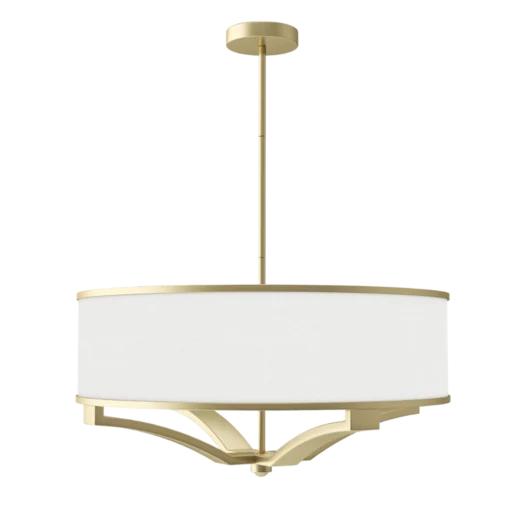 GERDO OLD GOLD PENDING LAMP gold fixture white lamp shade glamour style beautiful.