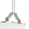 GERDO OVALE CROMO PENDING LAMP silver fixture white lamp shade glamour style decorative.