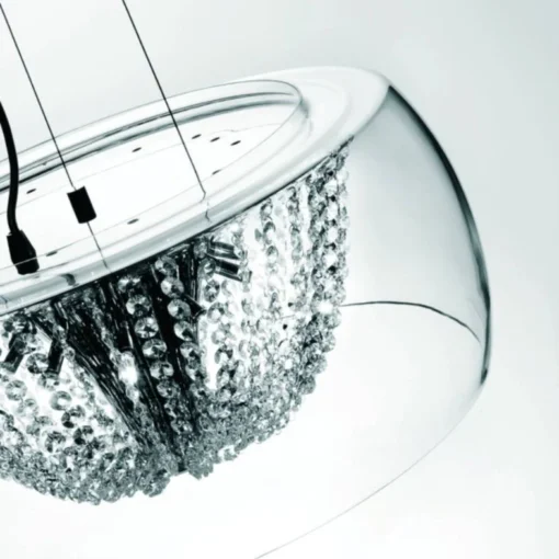 LEXUS CLARO S metal and glass pendant lamp in glamour style decorative.