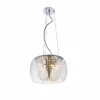 LEXUS CLARO S metal and glass pendant lamp in glamour glass style