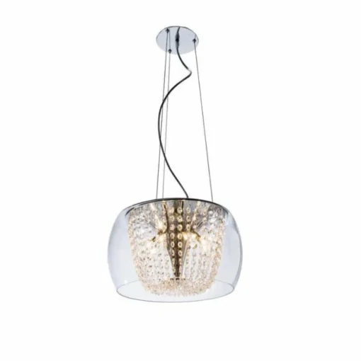 LEXUS CLARO S metal and glass pendant lamp in glamour glass style