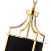 LUNGA GOLD metal pendant lamp gold glamour style fixture cz2