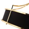 STANZA GOLD NERO S PENDING LAMP gold fixture black lampshade modern decorative.