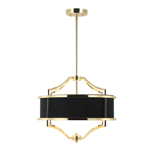 STESSO GOLD NERO S PENDING LAMP gold fitting black lamp shade modern beautiful.