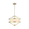 STESSO OLD GOLD S PENDING LAMP gold fixture white lampshade modern beautiful