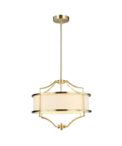 STESSO OLD GOLD S PENDING LAMP gold fixture white lampshade modern beautiful