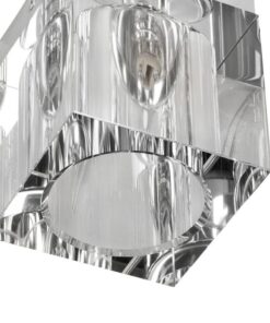 PLAFON CUBO CLARO silver with crystal shade glamour style beautiful