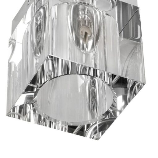 PLAFON CUBO CLARO silver with crystal shade glamour style beautiful