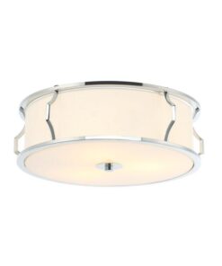 PLAFON PIRELO CROMO silver fixture white lampshade modern decorative