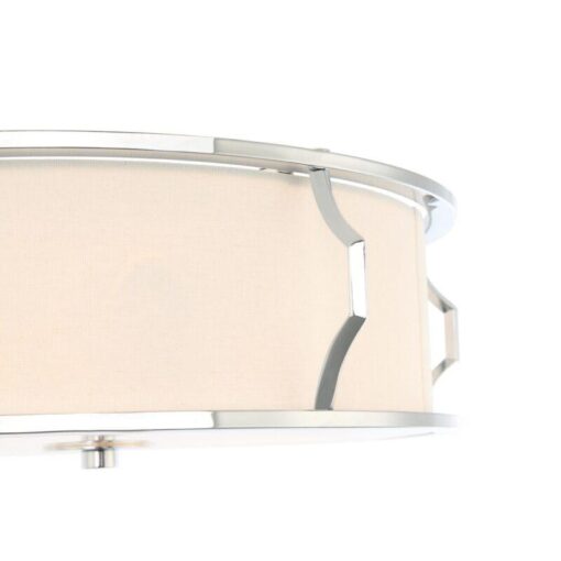 PLAFON PIRELO CROMO silver fixture white lampshade modern beautiful