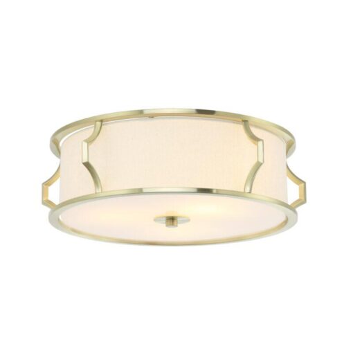 PLAFON PIRELO OLD GOLD gold fitting white lampshade modern3 exclusive