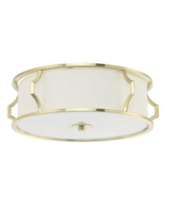 PLAFON PIRELO OLD GOLD gold fitting white lampshade modern glamour