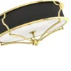 PLAFON STESSO GOLD NERO M gold fitting black shade modern decorative.