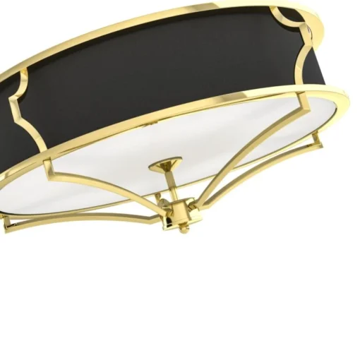 PLAFON STESSO GOLD NERO M gold fitting black shade modern decorative.