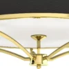PLAFON STESSO GOLD NERO M gold fitting black lampshade modern decorative.