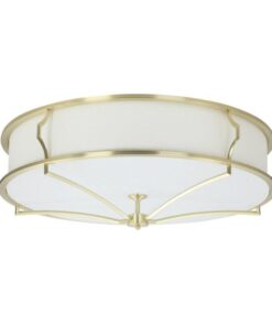 PLAFON STESSO OLD GOLD gold fitting white lampshade modernl