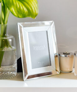 PHOTO FRAME white silver glass 10x15 cm, unique