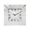 WALL CLOCK with thick silver frame modern.