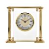 STANDING CLOCK in gold aluminum and glass classic elegant