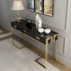 CONSOLE-ON-GOLD-FRAME-WITH-THREE-DRAWERS-BLACK-GLOSS