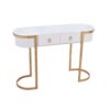 CONSOLA in stainless steel gold oval top glamour style