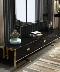 CABINET-RTV-WITH-THREE-DRAWERS-ON-GOLD-LEGS-TO-SALOON2