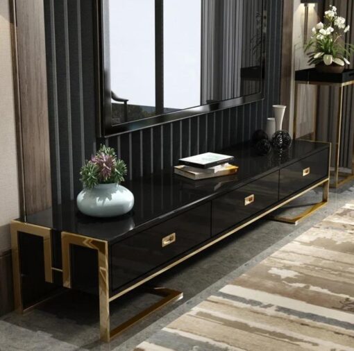 CABINET-RTV-WITH-THREE-DRAWERS-ON-GOLD-LEGS-TO-SALOON2