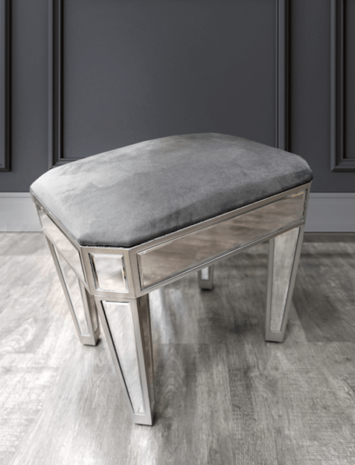 TABORET-legged-grey-material-seat-glamour-style