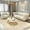 COFFEE TABLE SET marble top gold base glamour style, exclusive