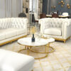 COFFEE TABLE SET marble top gold base glamour style, beautiful