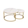 TABLE SET-marble-top-gold-base-glamour-style