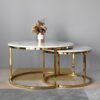 TABLE SET-marble-top-gold-base-styling-glamour