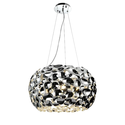 CARERA CROMO L metal chrome modern glamour pendant lamp